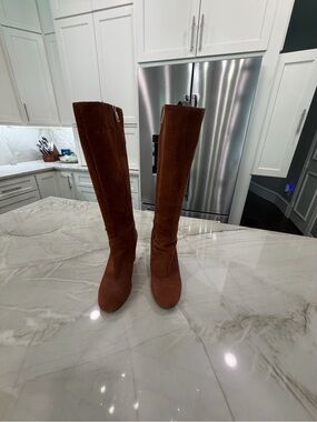 BCBGeneration Tall Suede Knee-High Boots in Brown